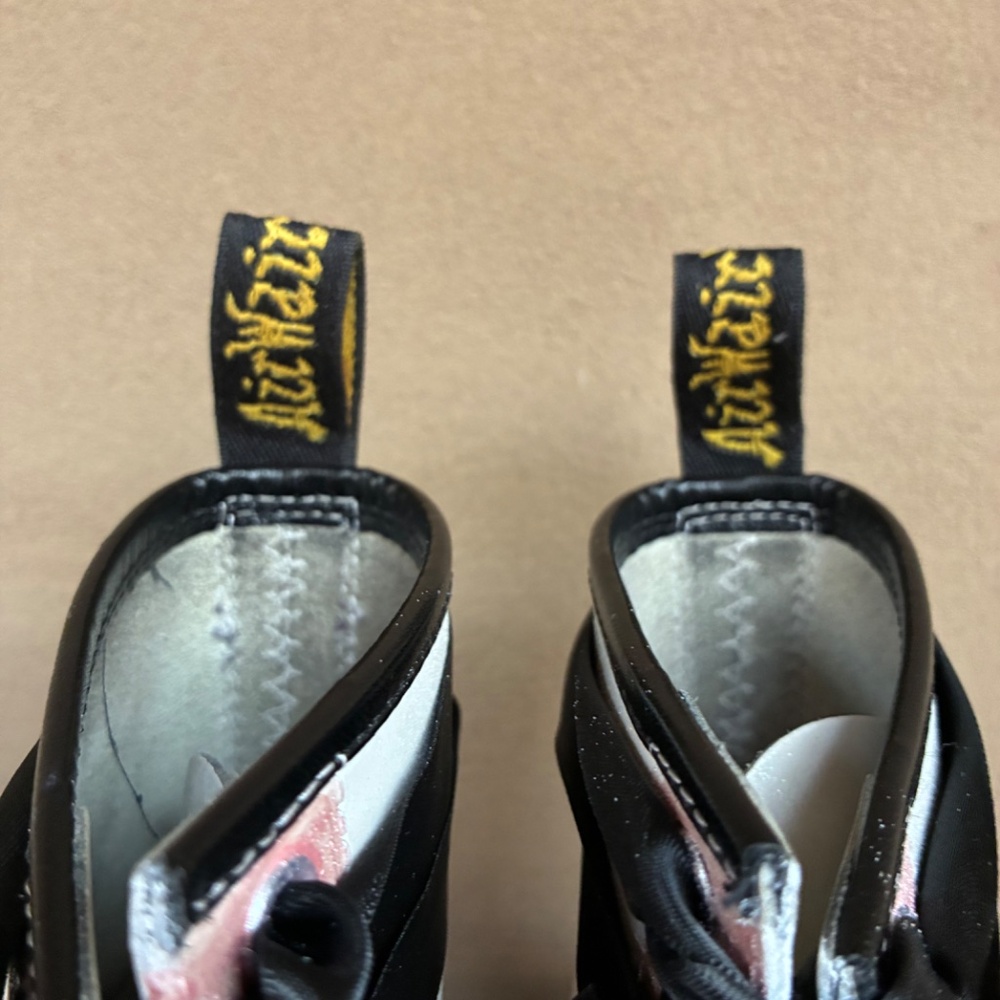 VALLEY GIRL: Rare Custom Textured Pink Metallic Glitter Doc Martens - Picture 5 of 7